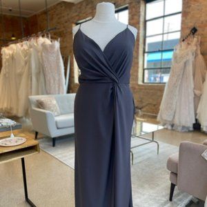 Plus Size Dark Grey Bridesmaid Dress